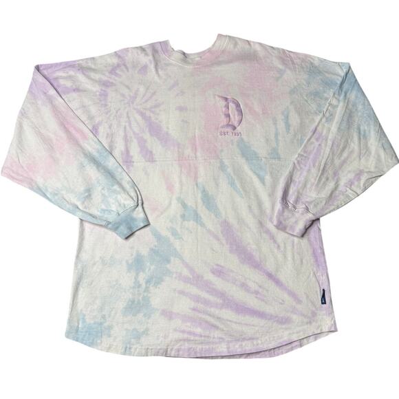Disney Disneyland Pastel Tie Dye Spirit Jersey Glitter Logo M - Picture 2 of 9